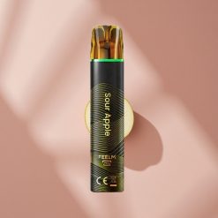 JNR Black&Golden 600+200 Затяжек Одноразовая Электронная Сигарета Зеленое Яблоко 800 Затяжек